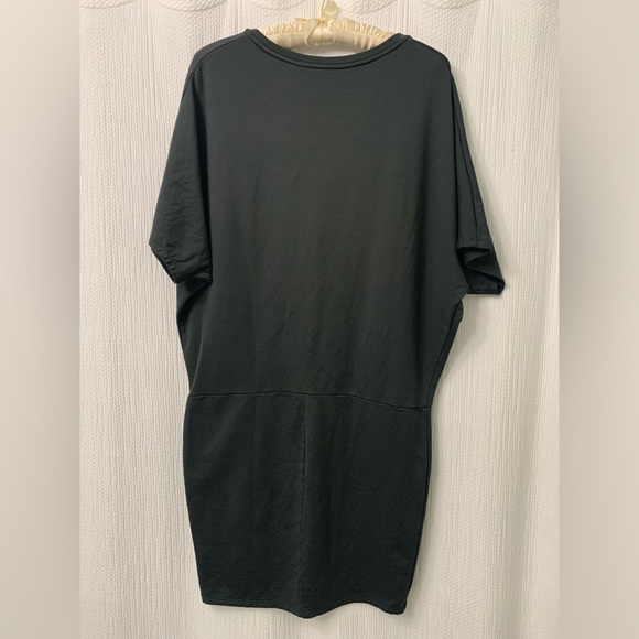 Athleta Dress Women Medium Gray Pronto Pleated Dolman Sleeve Stretch - Picture 2 of 13